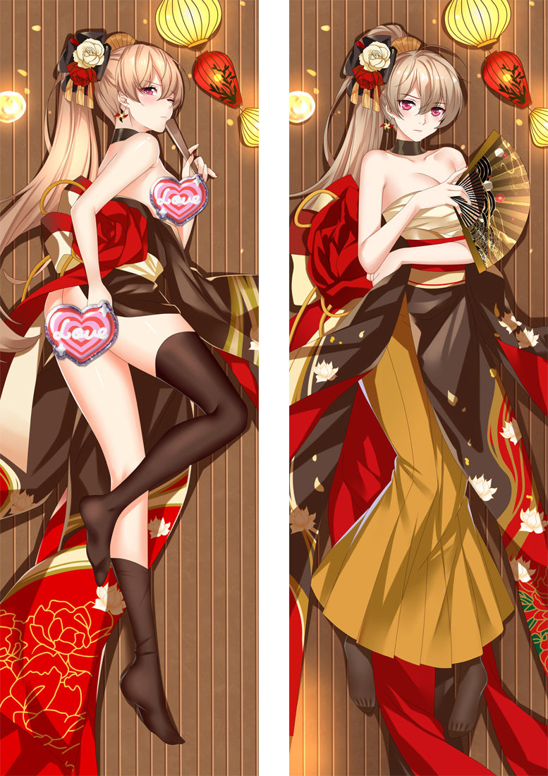 Azur Lane MNF Jean Bart Body Pillow Cover image 0