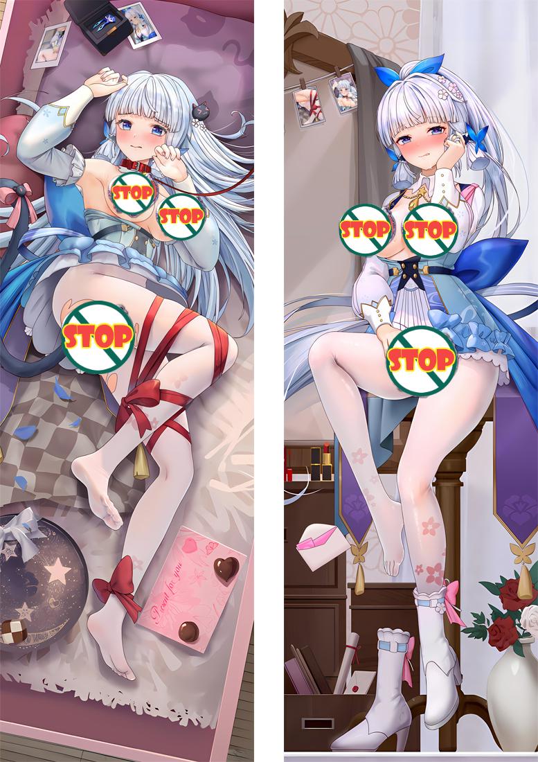 Kamisato Ayaka Genshin Impact Anime Hugging Dakimakura Pillow Cover image 0