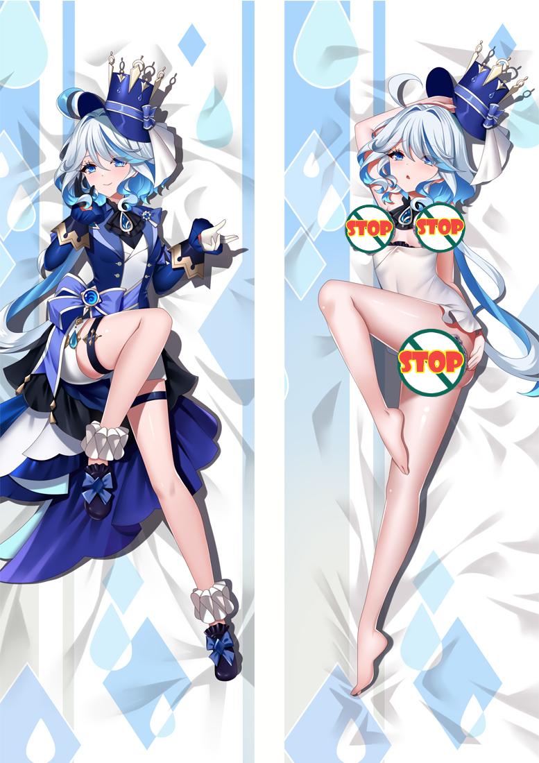 Genshin Impact Focalors Furina Anime Dakimakura Body Pillow Cover image 0