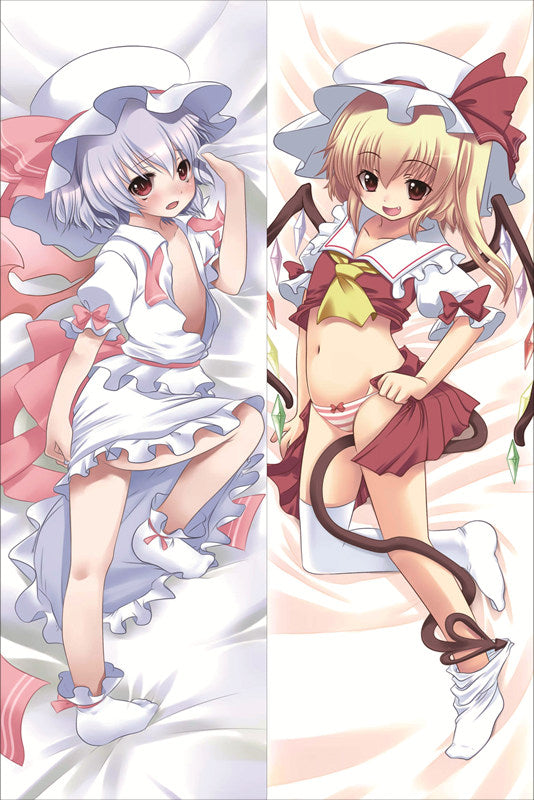 TouHou Project Remilia Scarle + Flandre Scarlet Anime Dakimakura Body Pillow Cover image 0