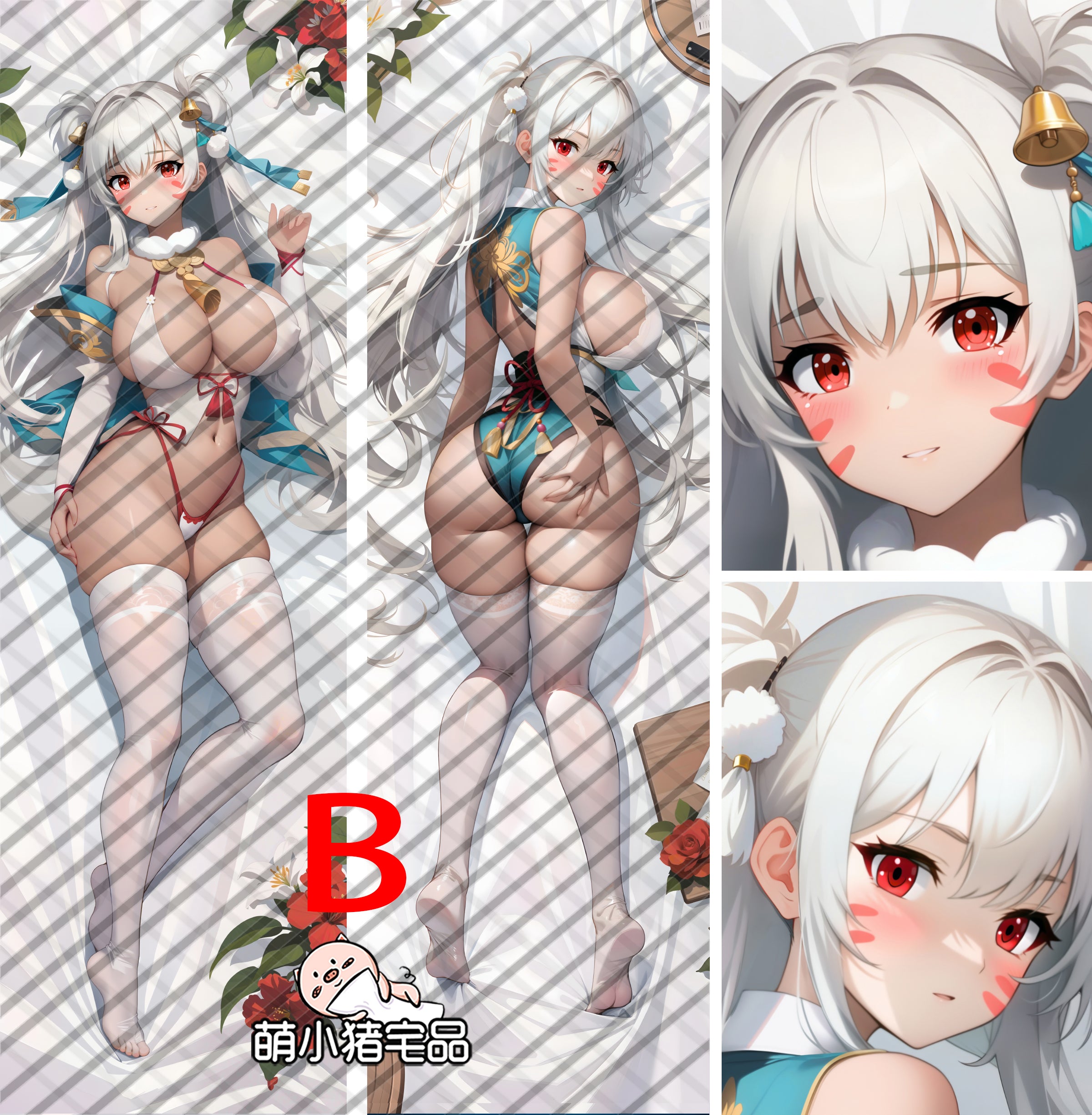 Azur Lane USS Alabama (BB-60ï¼ Anime Dakimakura Sexy Pillow Cover image 0