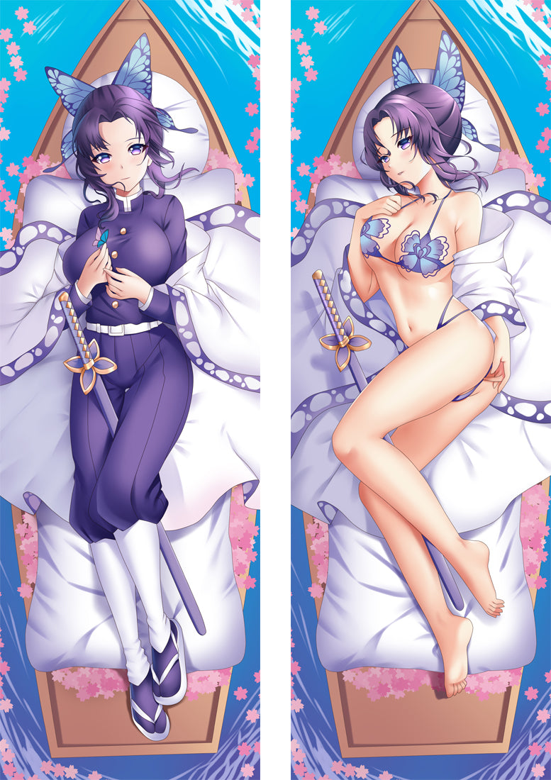 Demon Slayer: Kimetsu no Yaiba Kochou Shinobu Anime Dakimakura Pillow Cover image 0
