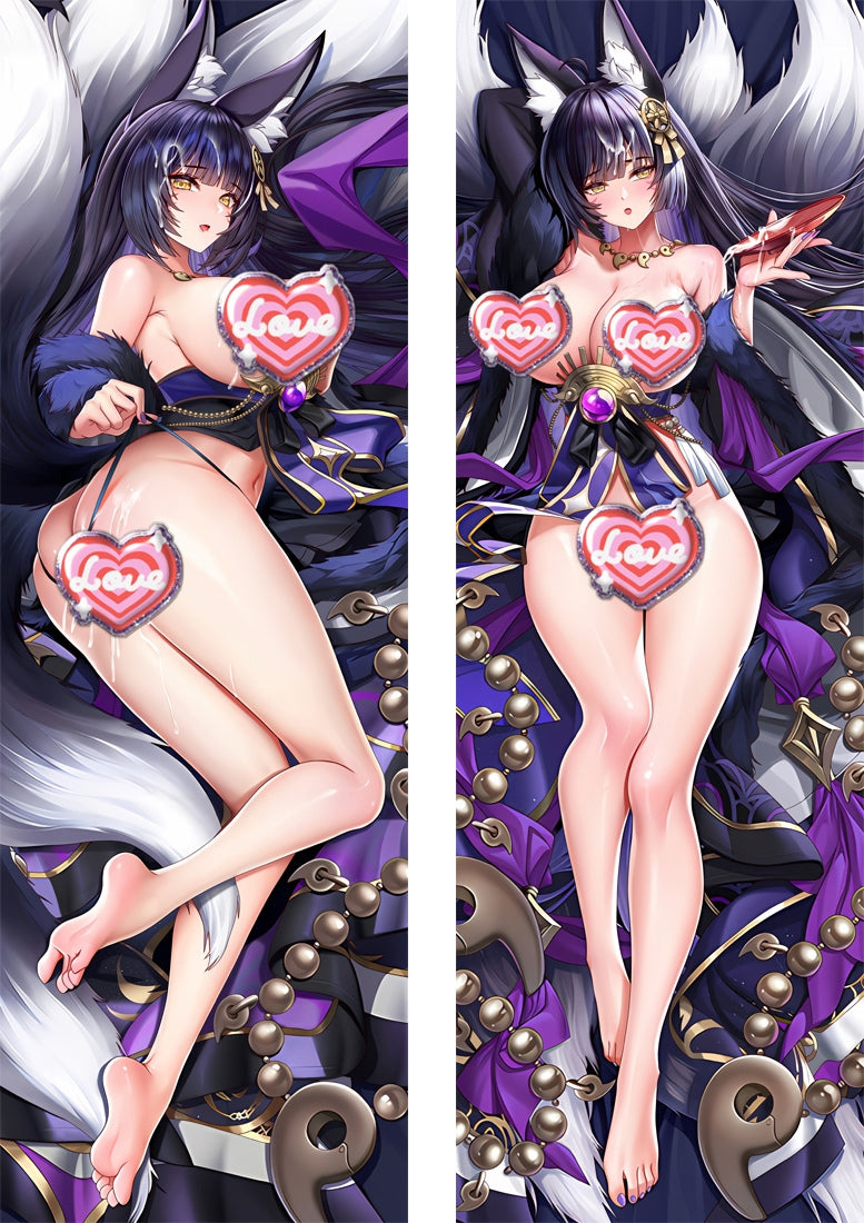 Azur Lane IJN Musashi Naked Anime Dakimakura Body Pillow Cover image 0