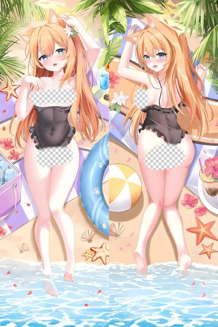 Blue Archive Iochi Mari Anime Dakimakura Sexy Body Pillow Cover image 0