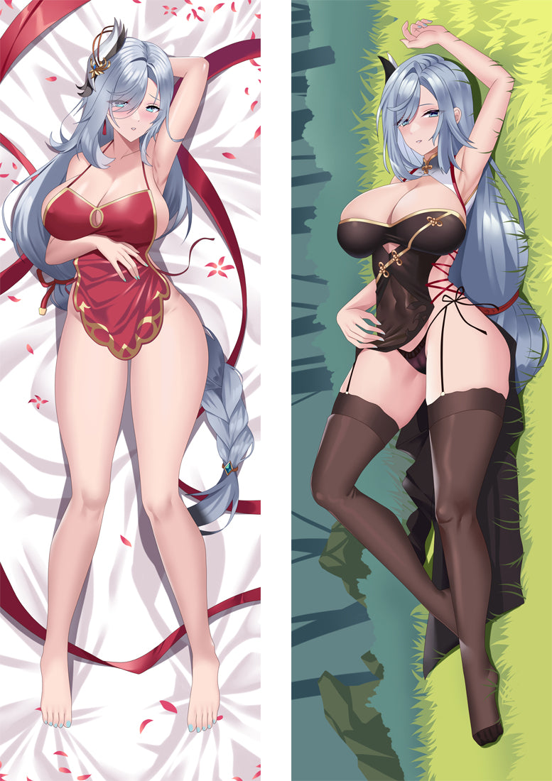 Genshin Impact Shenhe Anime Pillow Cover image 0