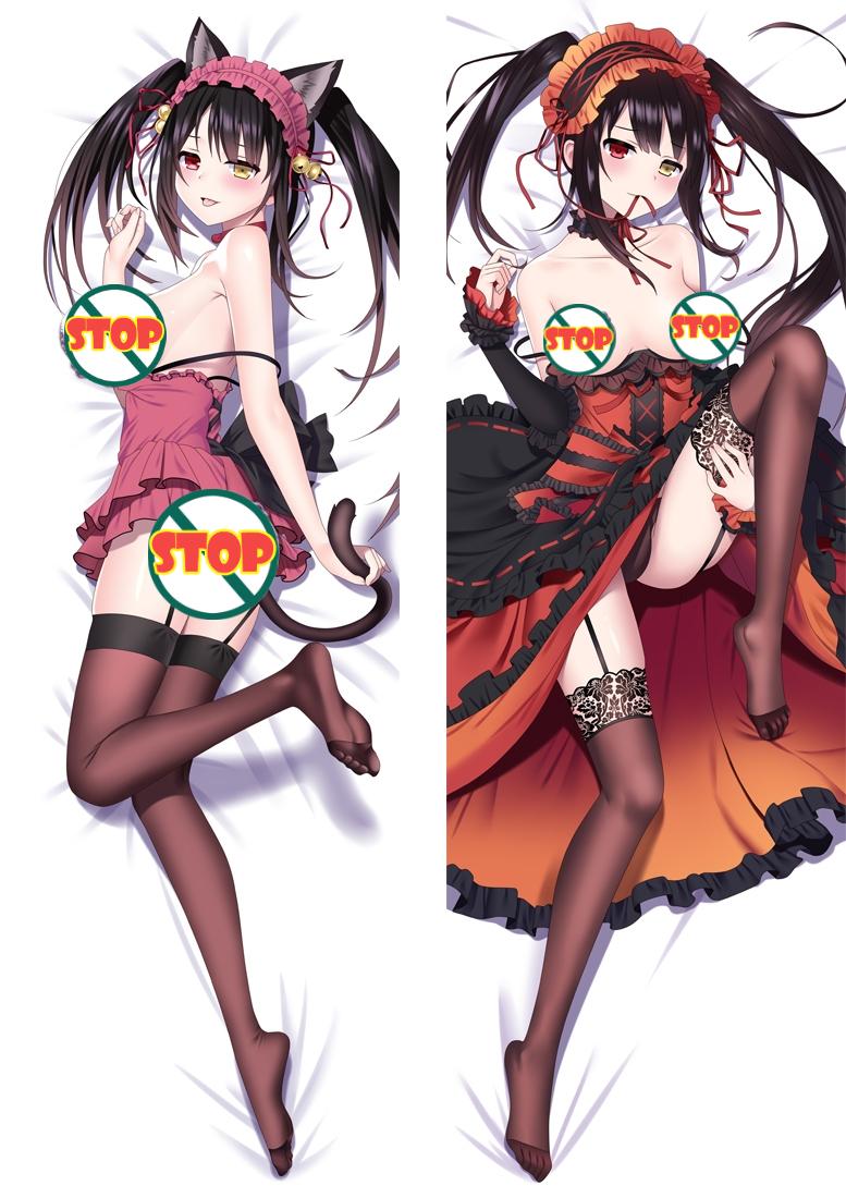 Tokisaki Kurumi Date A Live Anime Naked Dakimakura Body Pillow Cover image 0