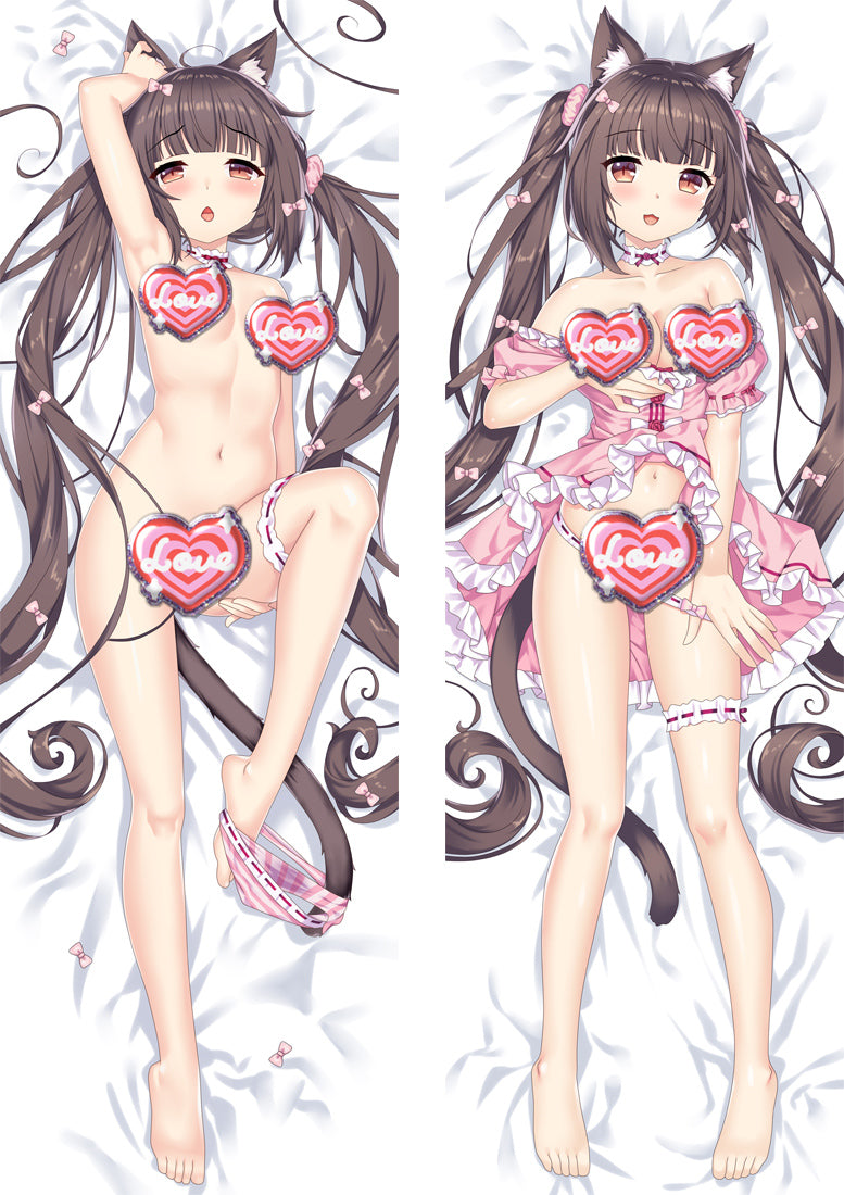 Nekopara Chocola Anime Dakimakura Body Pillow Cover image 0