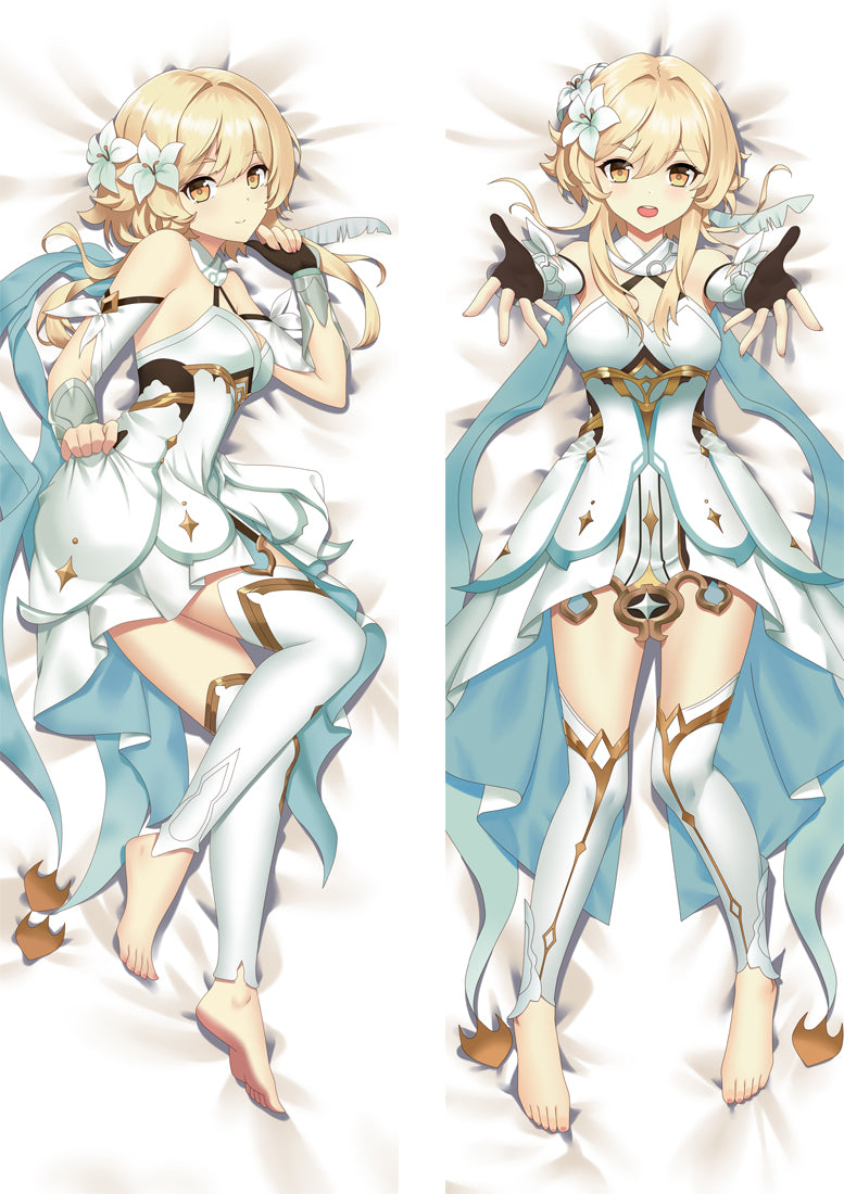 Genshin Impact Lumine Anime Dakimakura Pillow Cover image 0