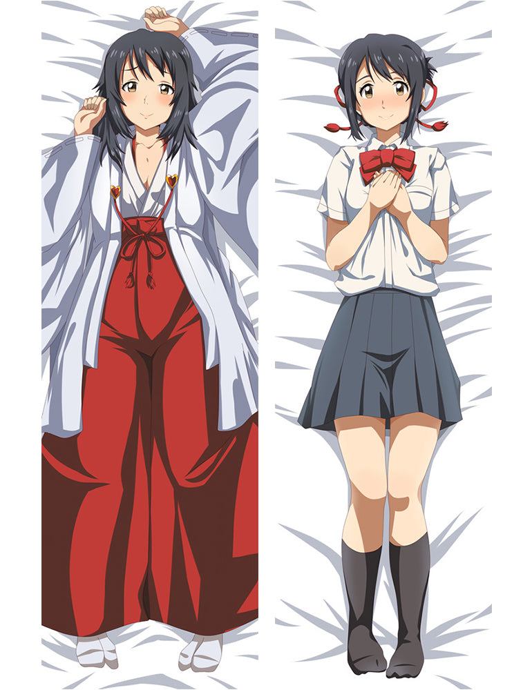 Your Name Mitsuha Miyamizu Anime Dakimakura Pillow Cover image 0