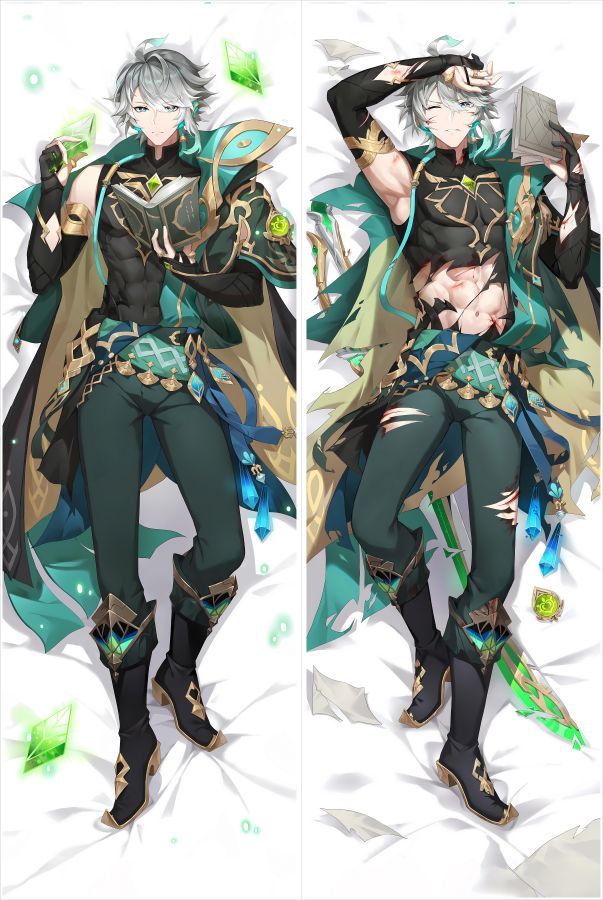 Genshin Impact Alhaitham Anime Dakimakura Sexy Body Pillow Cover image 0