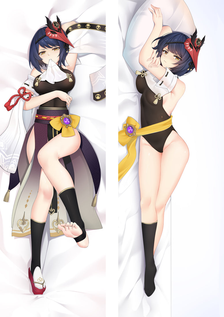 Genshin Impact Kujou Sara Dakimakura Body Pillow Cover image 0
