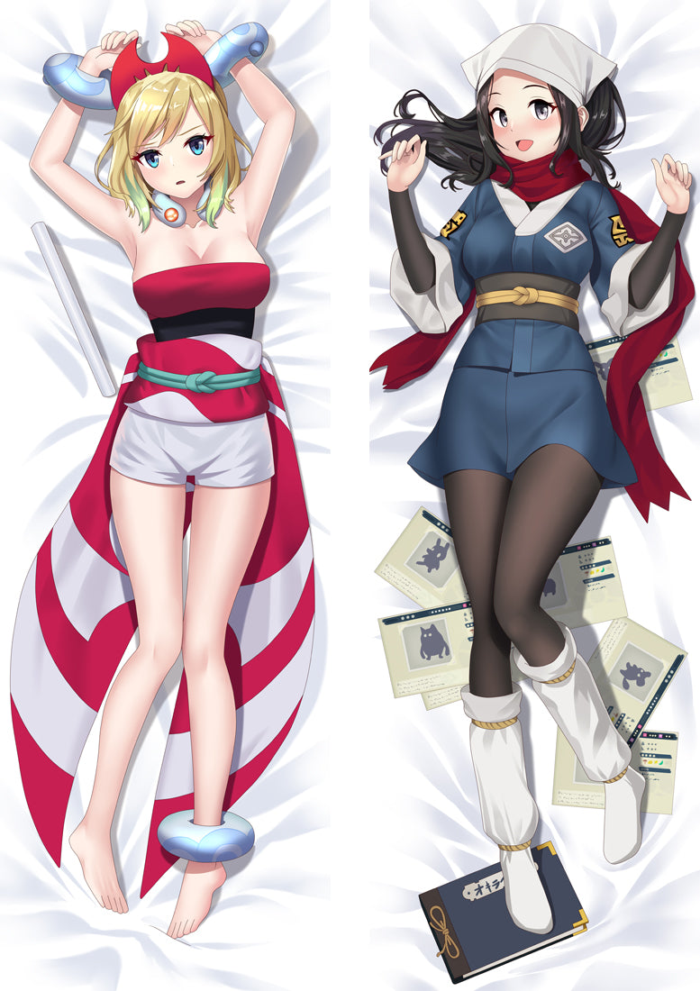 Pokemon Irida&Akari Anime Dakimakura Body Pillow Cover image 0