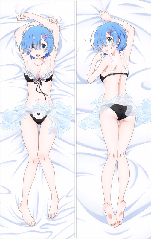 Re:Zero Rem Anime Dakimakura Pillow Case image 0