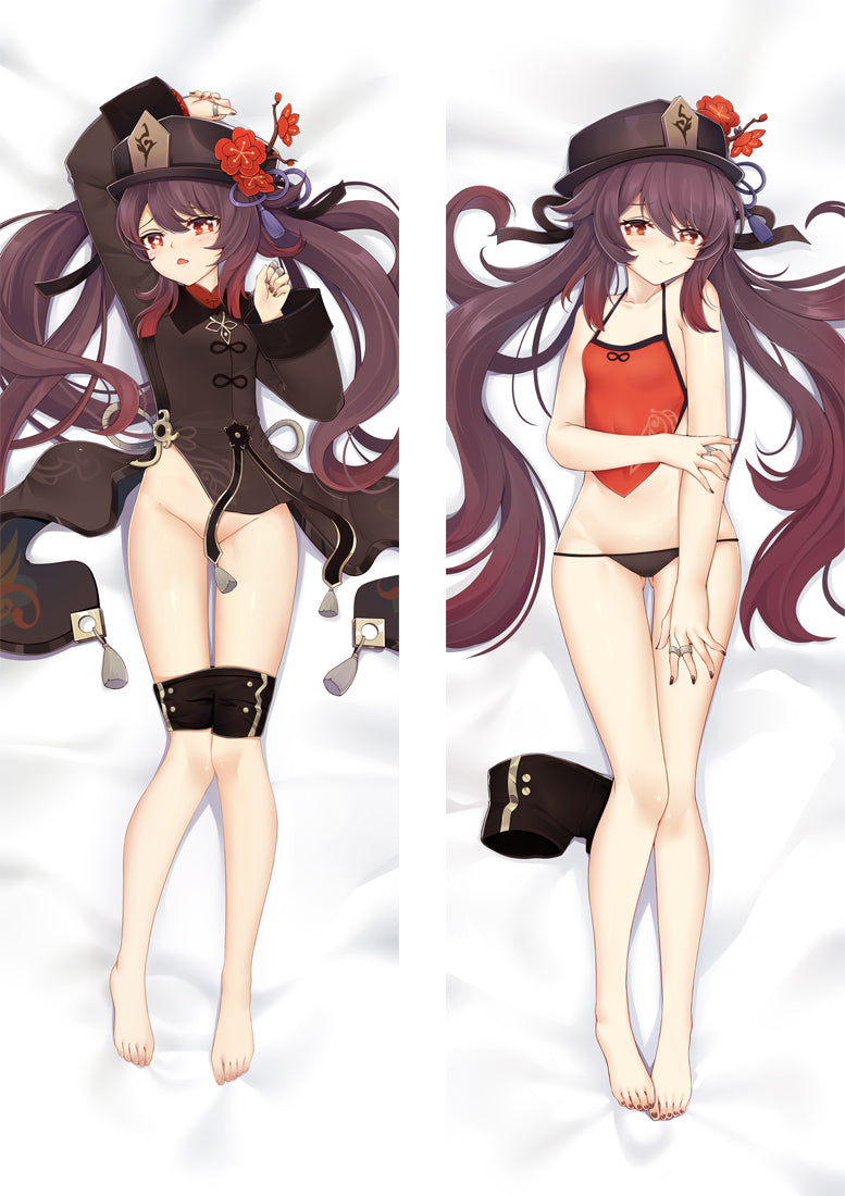 Genshin Impact Hu Tao Anime Dakimakura Body Pillow Cover image 0
