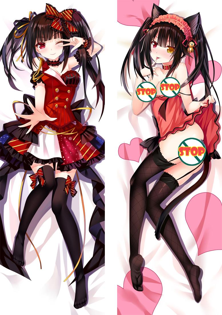 Date A Live Tokisaki Kurumi Anime Sexy Naked Dakimakura Body Pillow Cover image 0