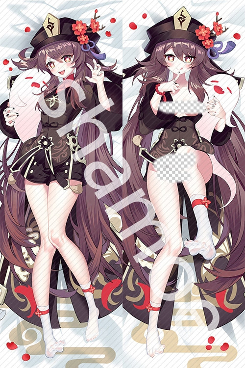 Genshin Impact Hutao Anime Dakimakura Girl Pillow Cover image 0