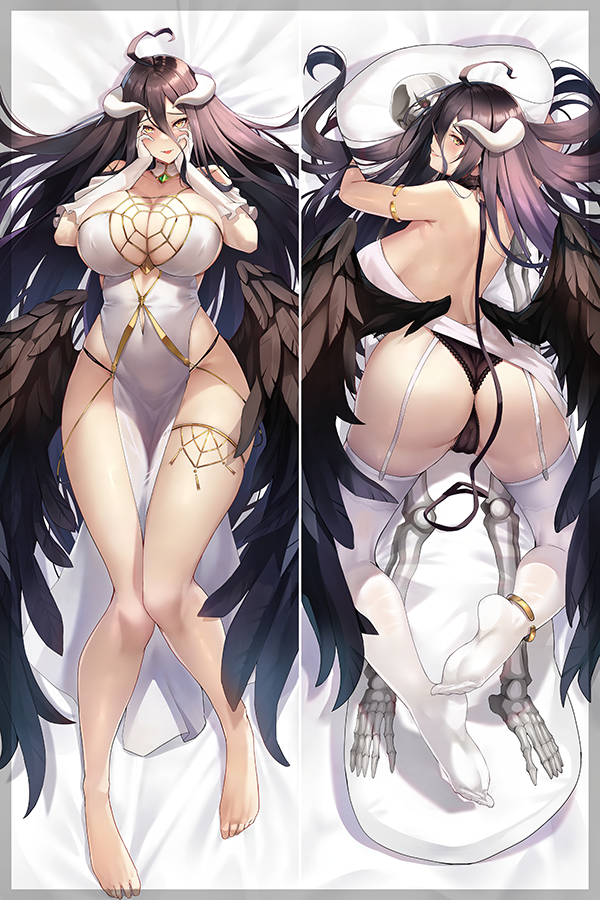 Overlord Albedo Anime Dakimakura Girl Body Pillow Cover image 0