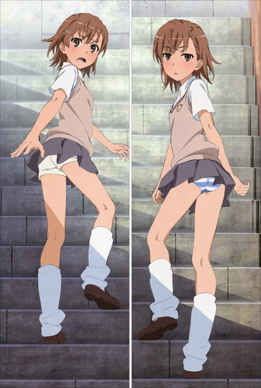 A Certain Scientific Railgun Mikoto Misaka Anime Dakimakura Body Pillow Cover image 0