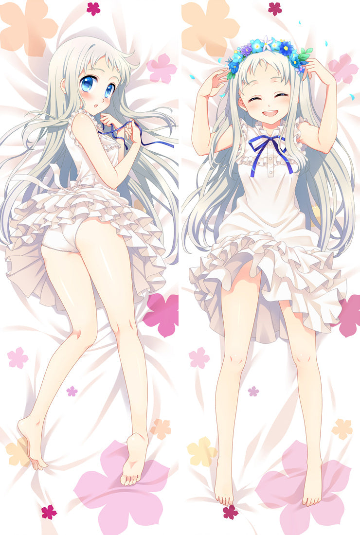 Anohana The Flower We Saw That Day Meiko Honma Menma Anime Dakimakura Pillow Case image 0