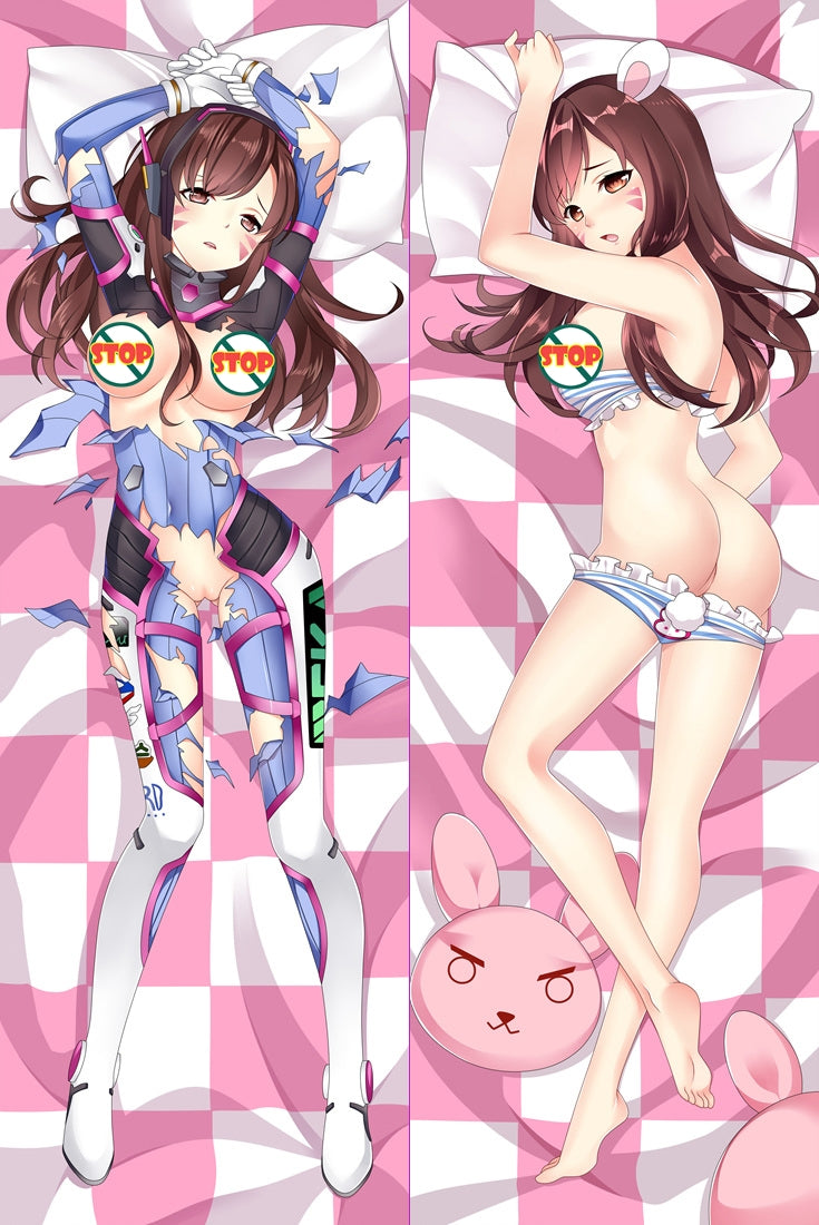 Overwatch D.Va Anime Dakimakura Pillow Cover image 0