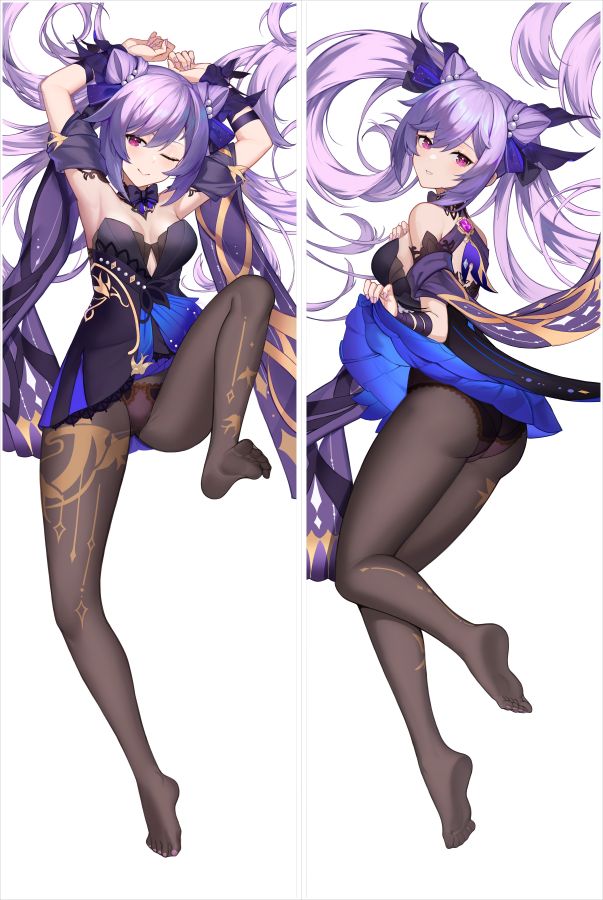 Genshin Impact Keqing Anime Dakimakura Sexy Body Pillow Cover image 0