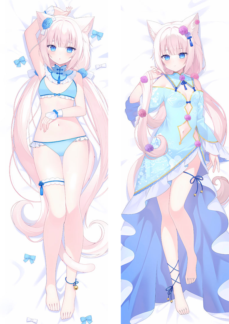 Nekopara Vanilla Anime Dakimakura Girl Body Pillow Cover image 0
