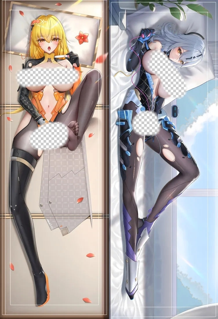 Snowbreak: Containment Zone Fenny Golden & Lyfe Bestla Anime Dakimakura Body Pillow Cover image 0
