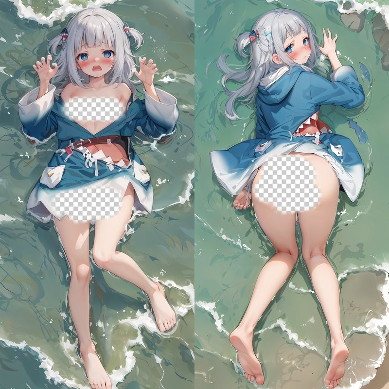Virtual Youtuber Gawr Gura Anime Dakimakura Sexy Body Pillow Cover image 0