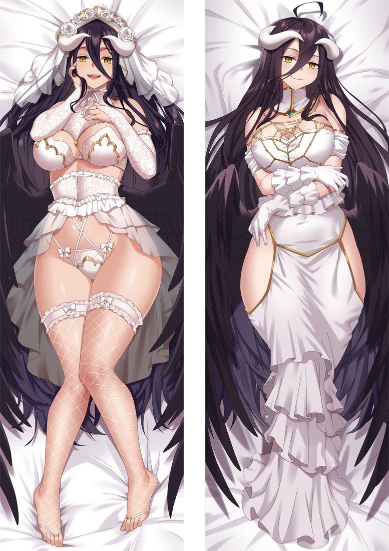 Albedo Overlord Anime Hugging Dakimakura Body Pillow Cover image 0