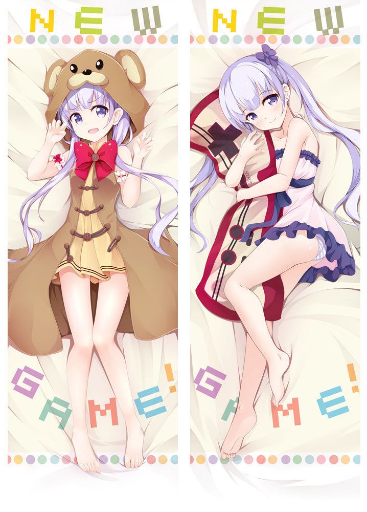 Anime New Game! Aoba Suzukaze Dakimakura Bedding Hugging Body Pillow Case Cover image 0