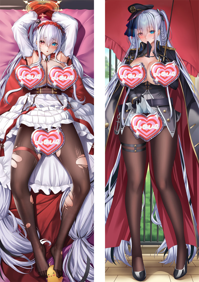 Azur Lane SMS Elbing Hentai Apart Legs With a Hole Sex Body Pillow Case image 0