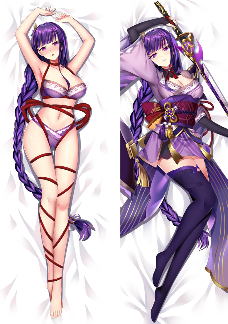 Genshin Impact Baal Dakimakura Body Pillow Cover image 0