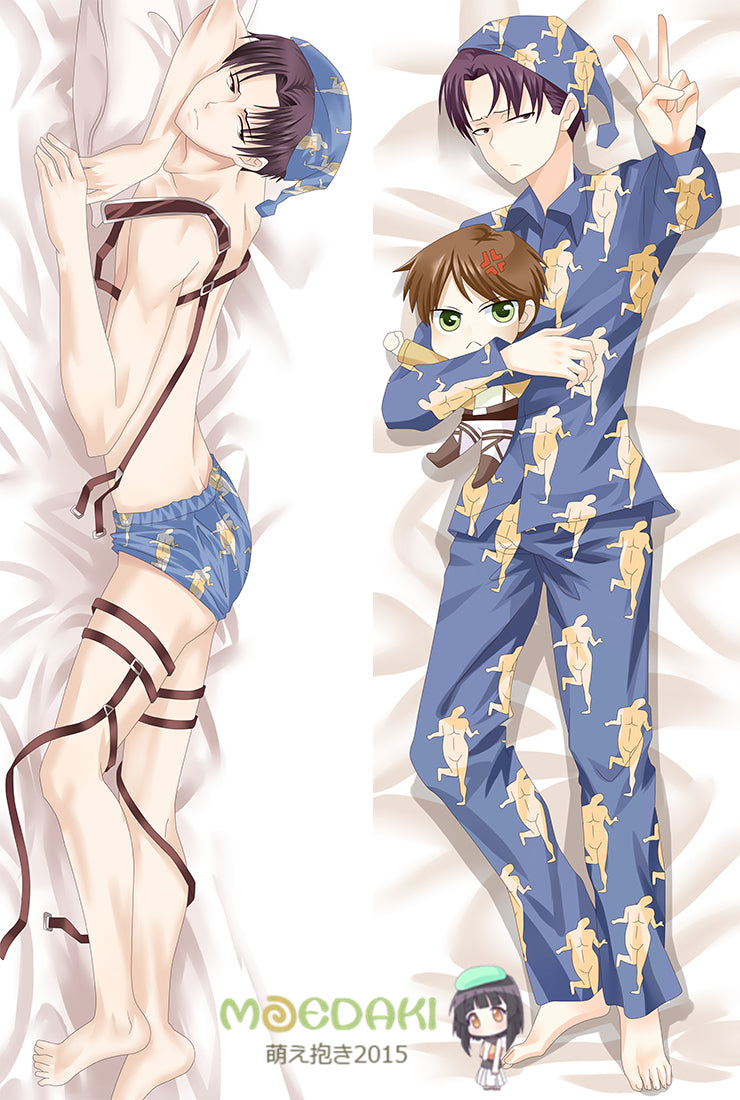 Attack on Titan Levi Eren Jager dakimakura cover hug body pillow case56063 image 0