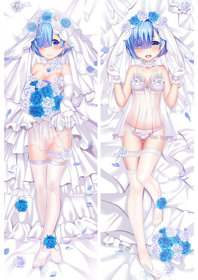 Re:Zero Starting Life in Another World Rem Anime Dakimakura Pillow Cover image 0
