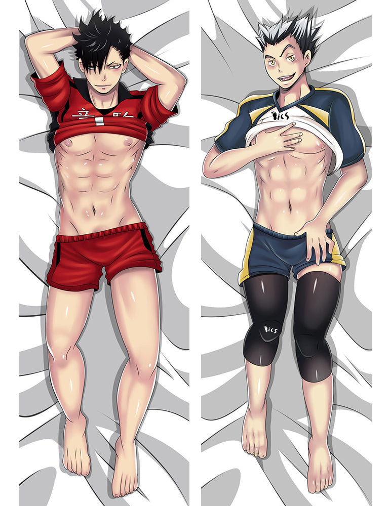 Haikyu!! Nekoma High Kuroo Tetsurou Anime Dakimakura Pillow Cover image 0