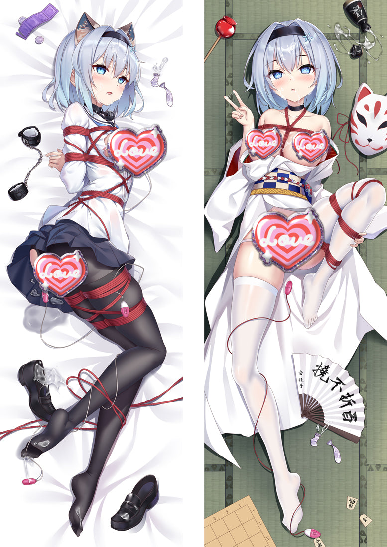 The Ryuo’s Work is Never Done Ginko Sora with Double Sides Zipper to make love Anime Dakimakura Pillow Case image 0