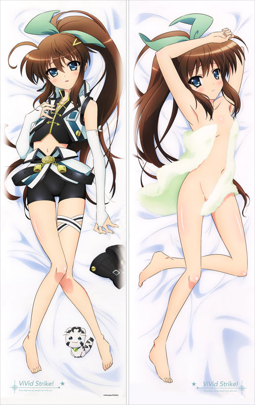 Magical Girl Lyrical Nanoha Nanoha Takamachi with Double Sides Zipper to make love Anime Dakimakura Pillow Case image 0