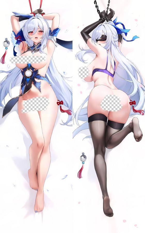 Honkai: Star Rail Jingliu Anime Dakimakura Necked Body Pillow Cover image 0
