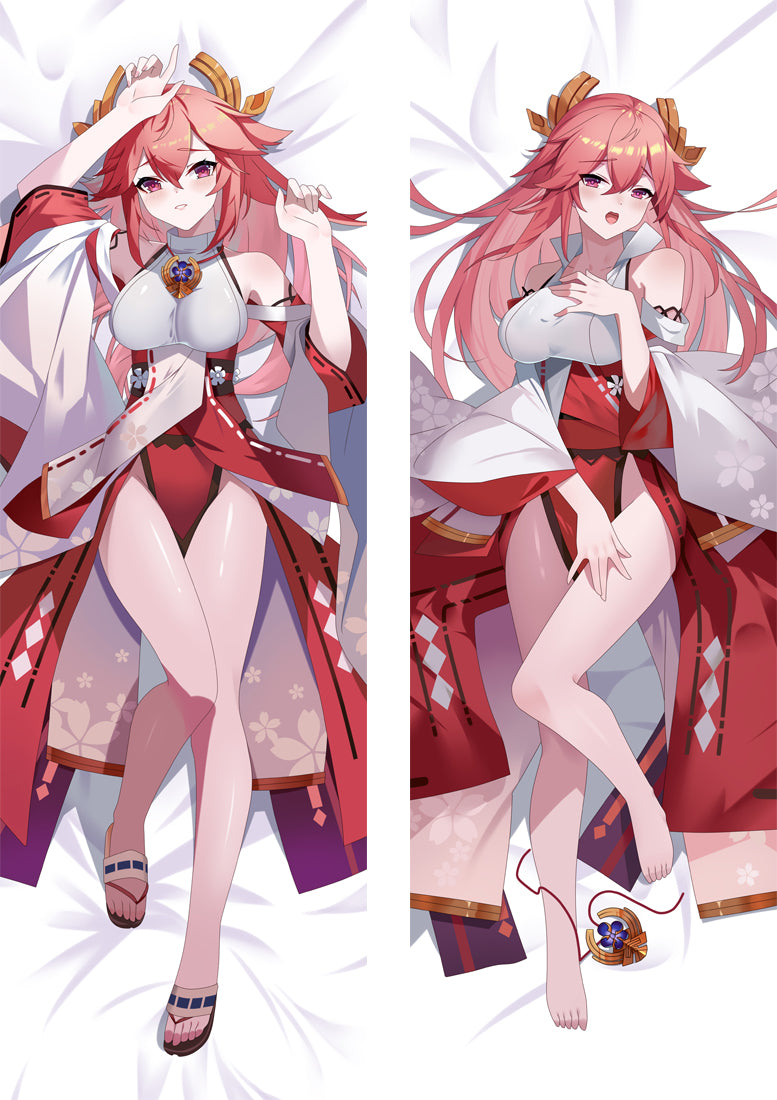 Yae Miko Anime Dakimakura Body Pillow Cover - Genshin Impact image 0