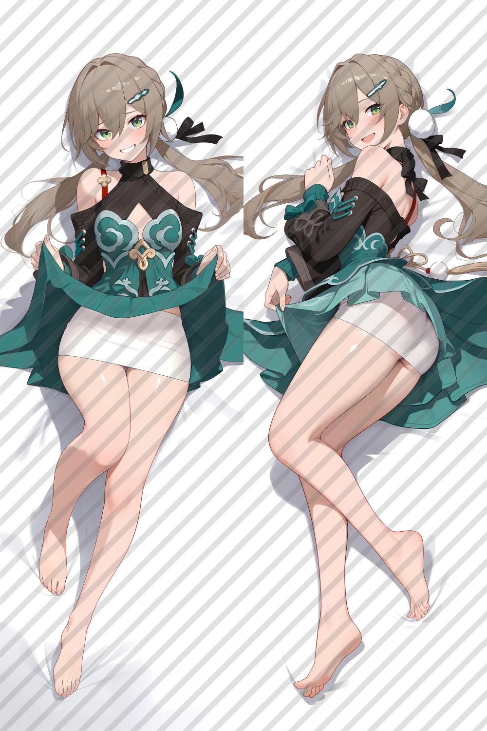 Honkai: Star Rail Qingque Anime Dakimakura Girl Body Pillow Cover image 0
