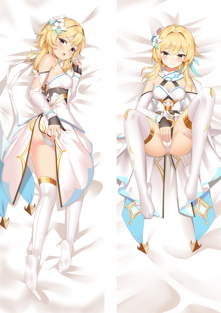 Genshin Impact Lumine Anime Dakimakura Body Pillow Cover image 0
