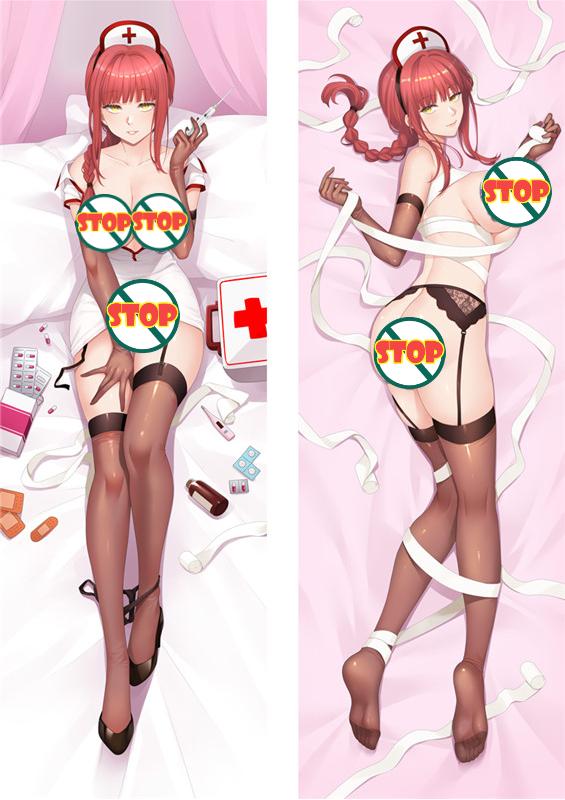 Chainsaw Man Makima Nurse Uniform Anime Dakimakura Sexy Body Pillow Cover image 0