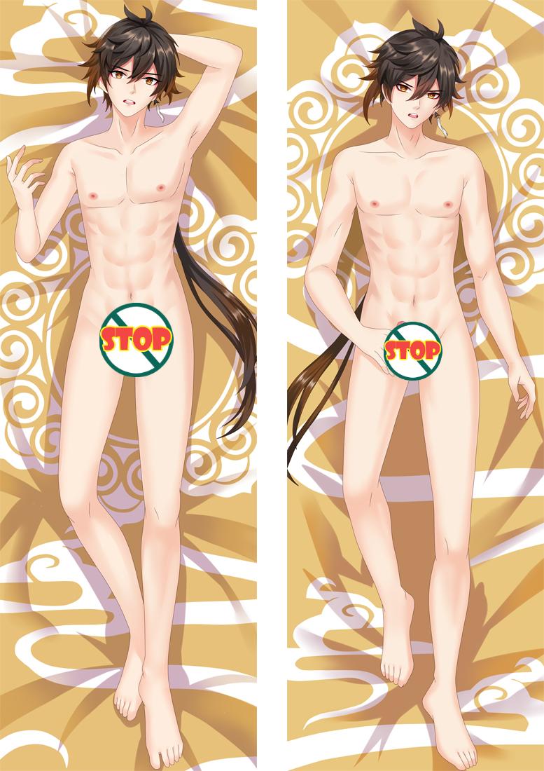 Genshin Impact Zhongli Dakimakura Body Pillow Cover image 0