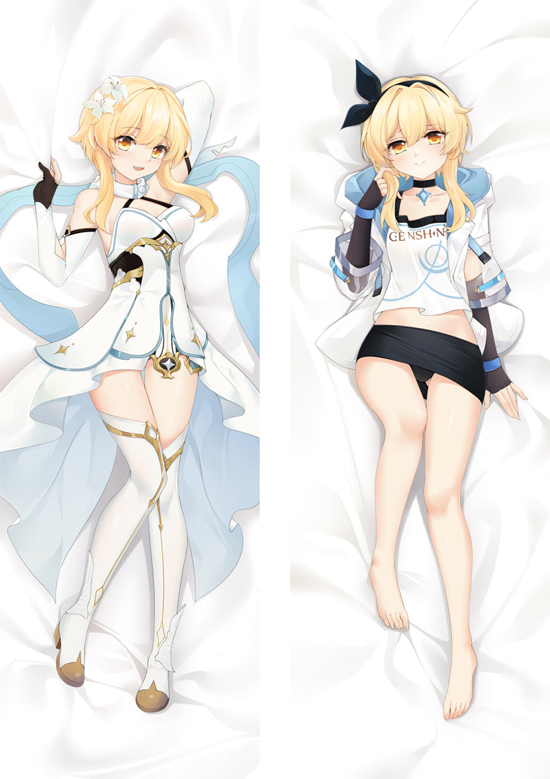 Genshin Impact Lumine Body Pillow Cover image 0