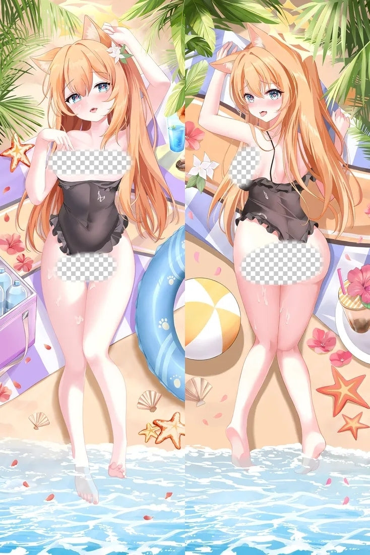 Blue Archive Iochi Mari Anime Dakimakura Naked Body Pillow Cover image 0