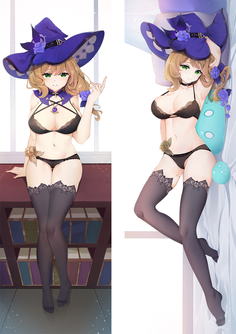 Genshin Impact Lisa Anime Dakimakura Body Pillow Cover image 0