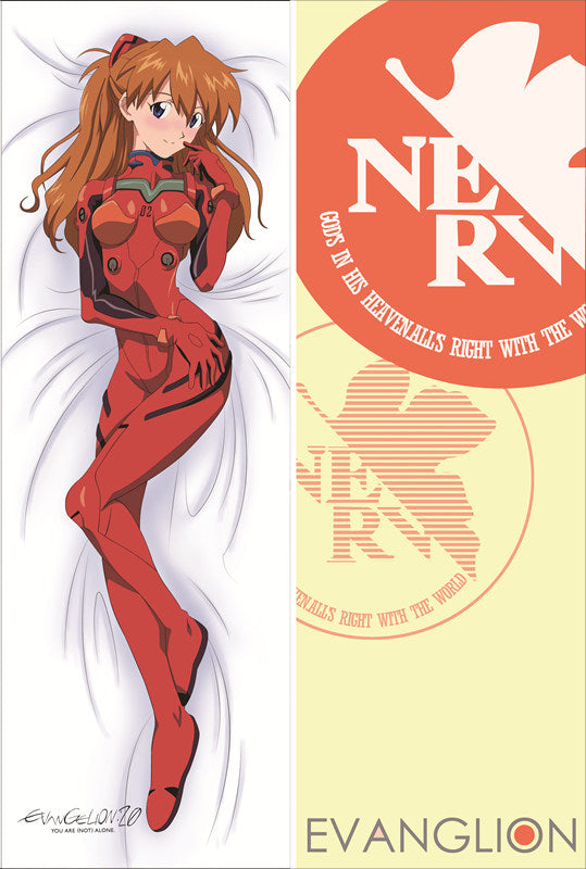 EVA Neon Genesis Evangelion Asuka Langley Soryu Anime Dakimakura Waifu Pillow Case image 0