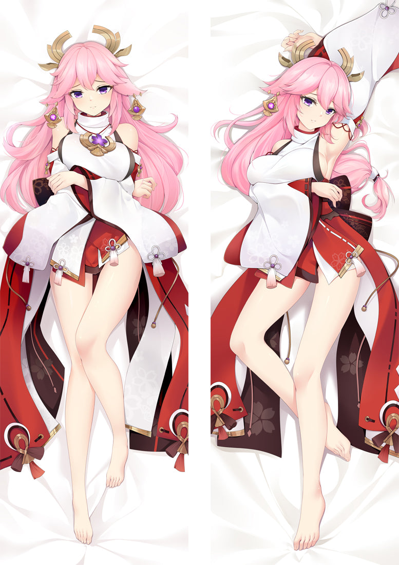 Yae Miko Anime Body Pillow Cover - Genshin Impact image 0