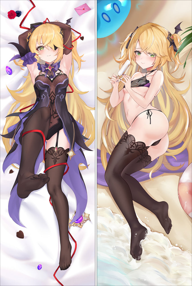 Genshin Impact Fischl Anime Dakimakura Body Pillow Cover image 0