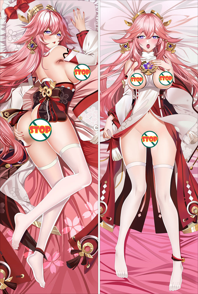 Genshin Impact Yae Miko Dakimakura Body Pillow Cover image 0